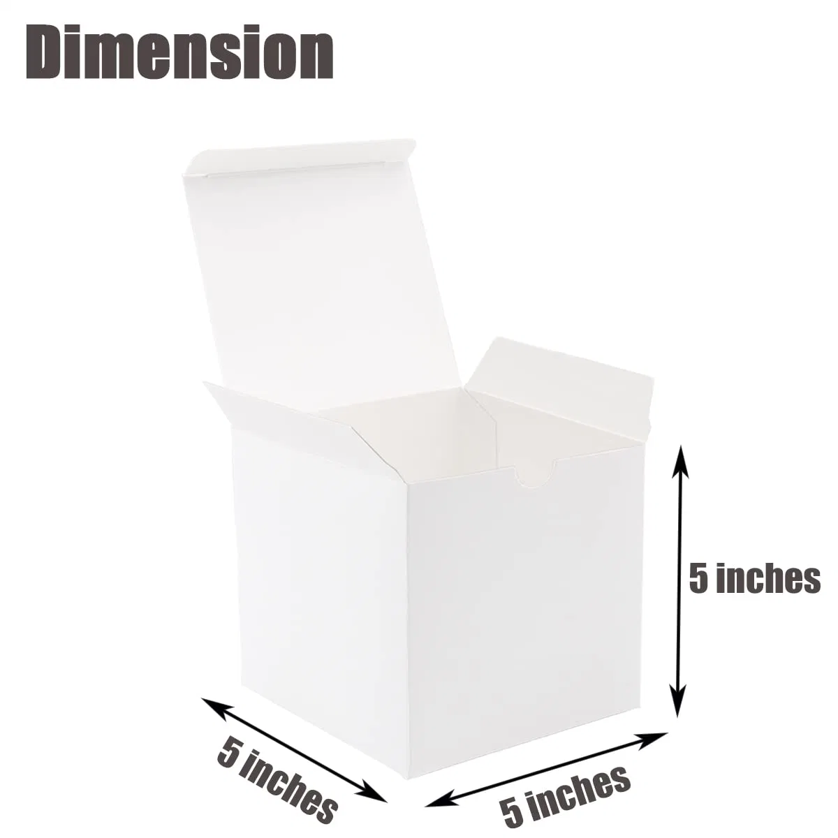 صناديق هدايا بيضاء 5X5X5 بوصة صناديق هدايا صغيرة مع أغطية لصناديق هدايا الحفلات وصناديق زينة وصناديق هدايا الكريسماس وصناديق زفاف يسهل تجميلها