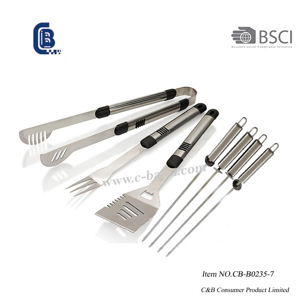 Conjunto de ferramentas de churrasco ao ar livre com pega de madeira, conjunto para grelhar, Churrasco, Grill Tools