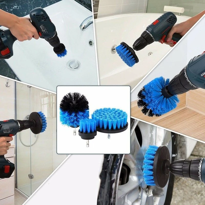 Customization Auto Cleaning Carpet Electric Clean Drill Brush Set and Kitchen Bathroom Floor Carpet Cleaning Drill Brush Kit