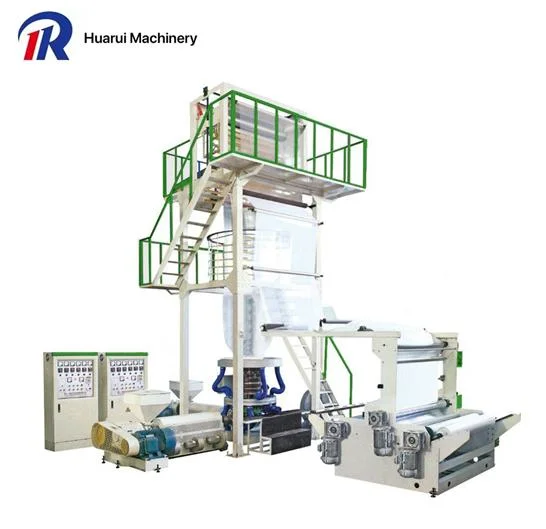 Two Layer Co-Extruder Two Screw Rotary HDPE LDPE Film Blowing Machine Set (SJ-45*2/800)