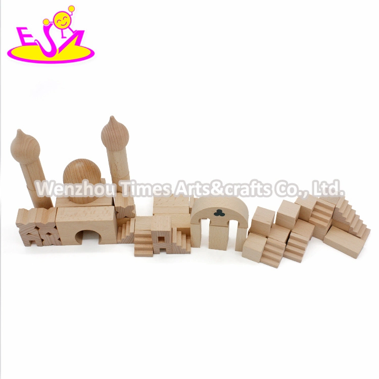 Nouveau design 50 PCS éducatif empilement en bois Château blocs de construction Pour enfants W13A149