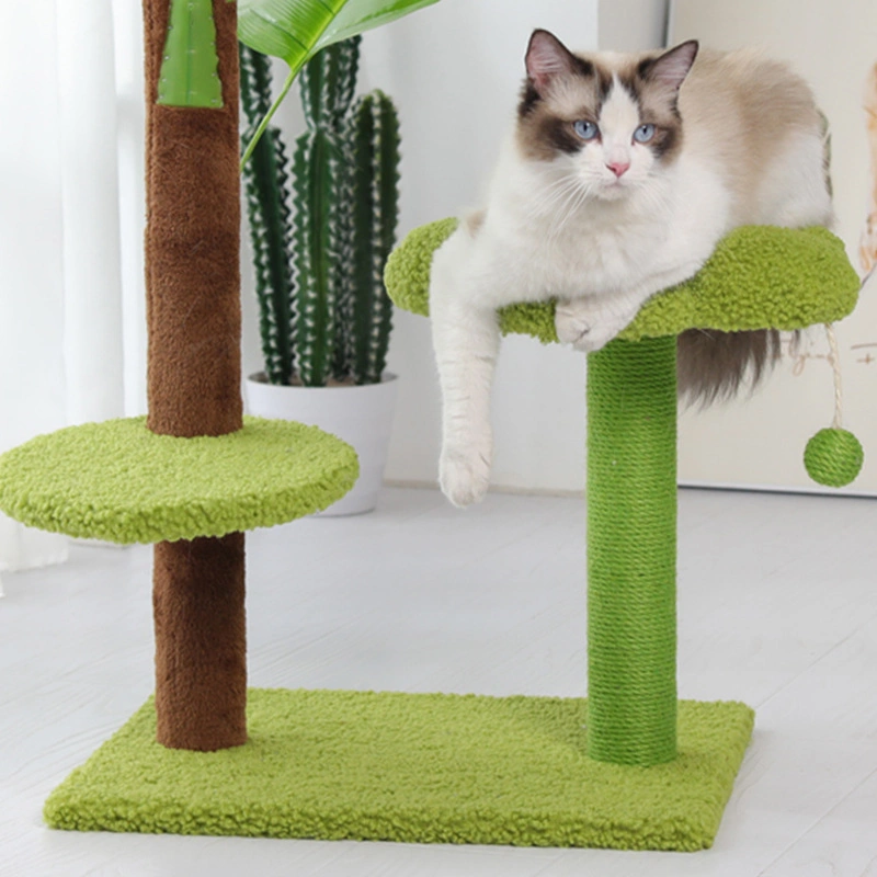 Customize OEM ODM Banana Leaf Pet Cat Tree Scratching Toy