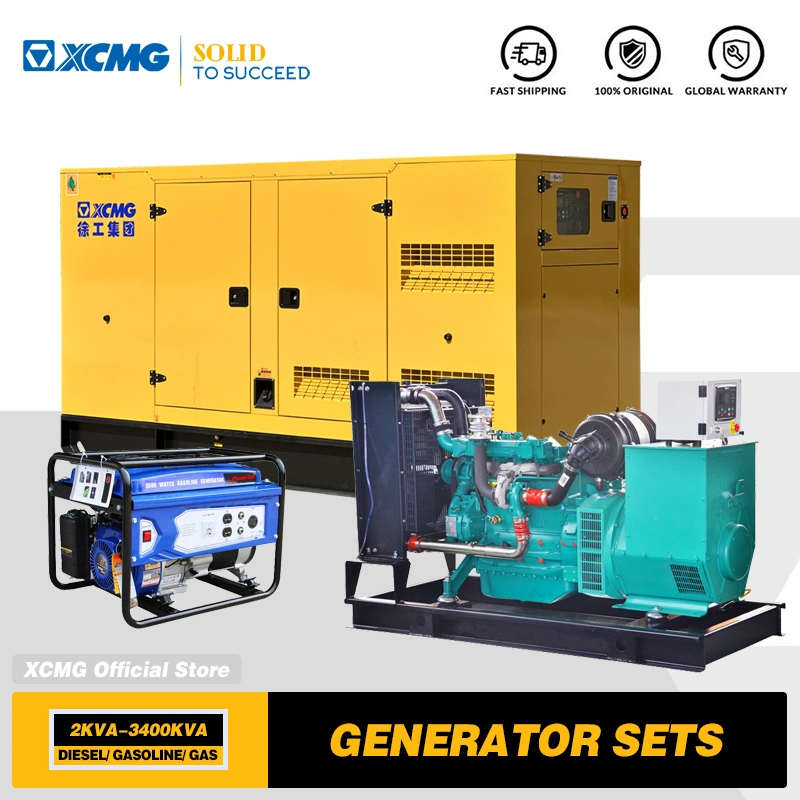 Conjunto de geradores portáteis de energia silenciosa XCMG oficial de 5kVA-2400kVA Genset Preço de venda do gerador a gasolina a diesel de turbina