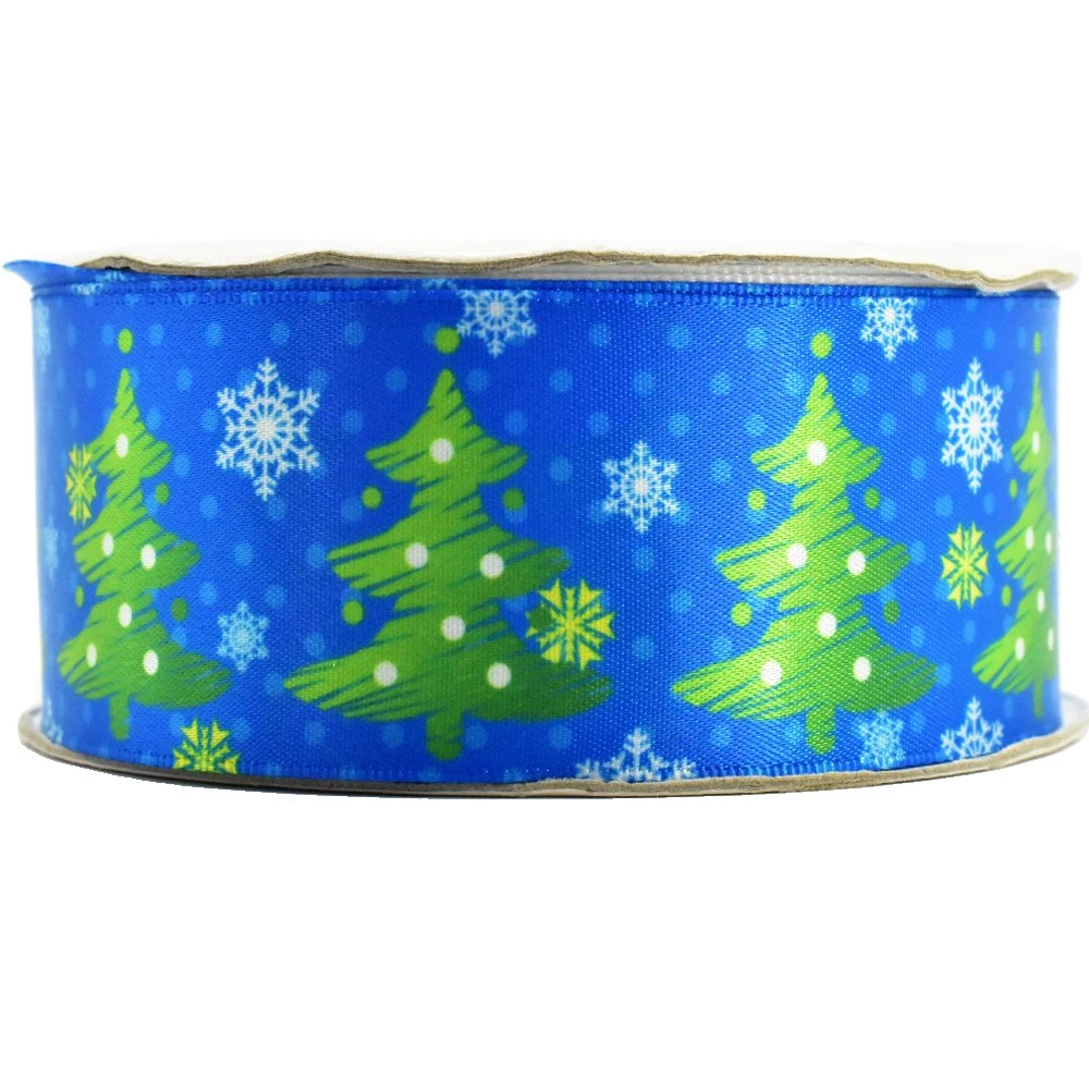 Solde de stock cadeau ruban satin Noël joyeux Noël décorations de Noël ruban Avec des rubans de Noël personnalisés avec logo Merry Christmas