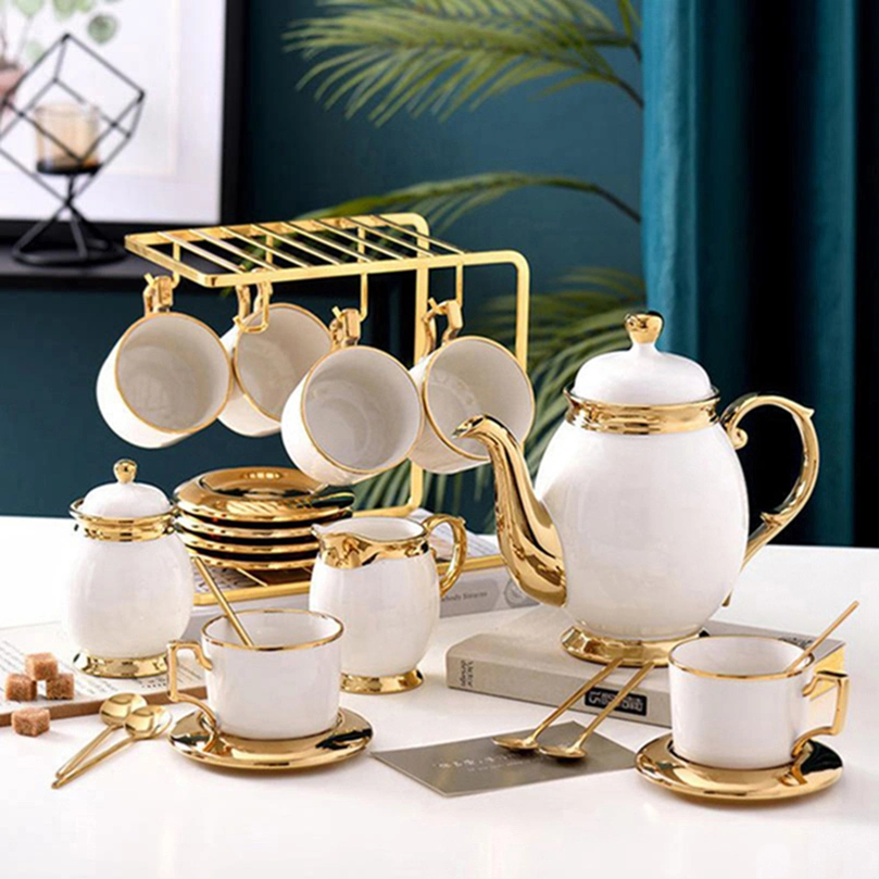 Style Modern Home Restaurant Afternoon Porcelain Pot and Cup Luxury