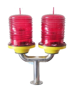 Yangbo Red Double AC110V LED Aviation Obstruction Lights with Solar Panel