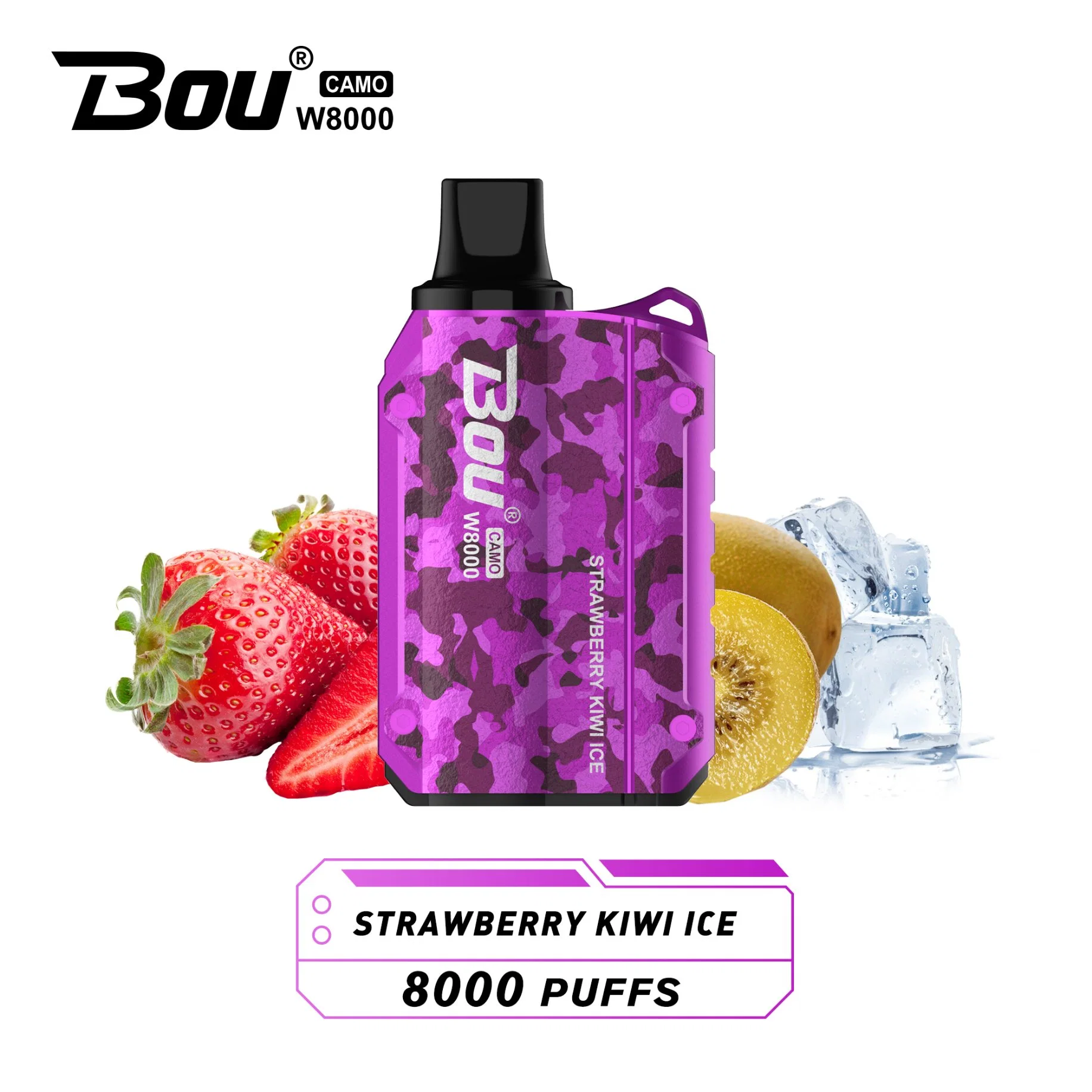 Vente en gros Strawberry Kiwi 8000 Puffs I Vape Pen Disposable Electronic Cigarette