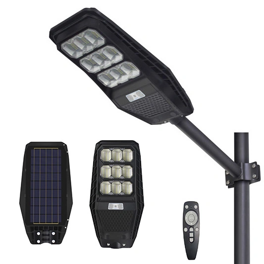 Outdoor Road Solar Powered Remote Control Dusk to Dawn 12 Hours Work LED Solar Street Light