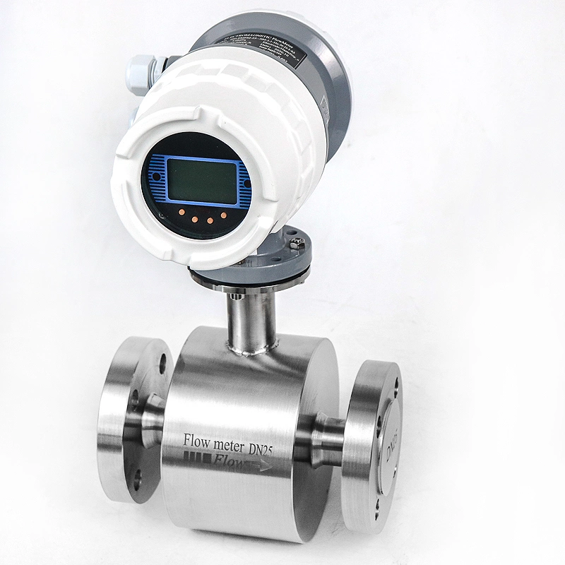 Acid Resistance PTFE Liner Ss 316L Electromagnetic Flow Meter for Sulfuric Acid