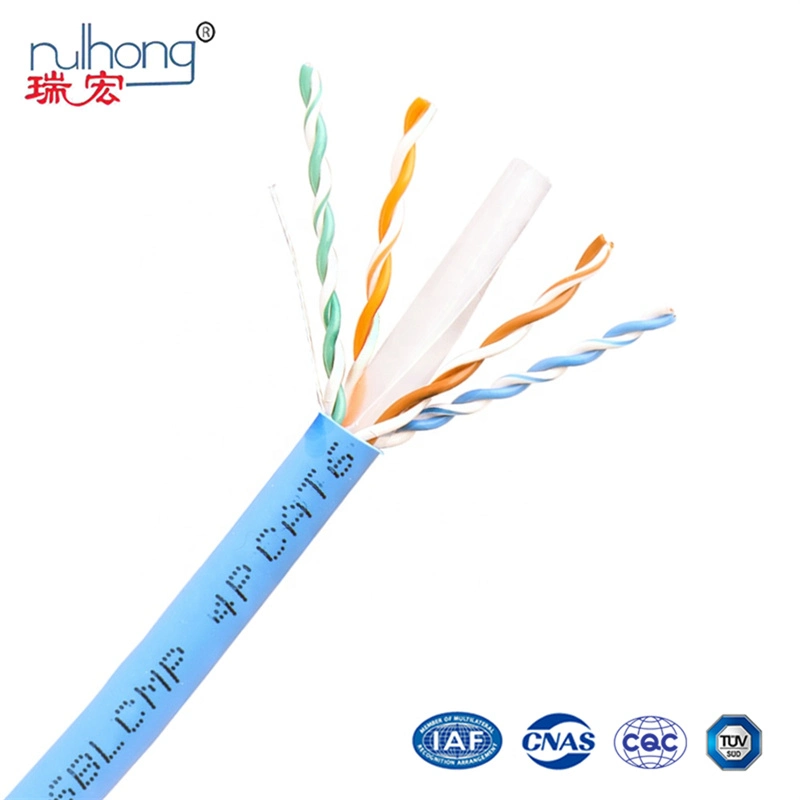 كبل نحاسي لكبل شبكة LAN خارجية RoHS 24AWG من نوع Cat5e كبل اتصال ألياف ضوئية للبيانات