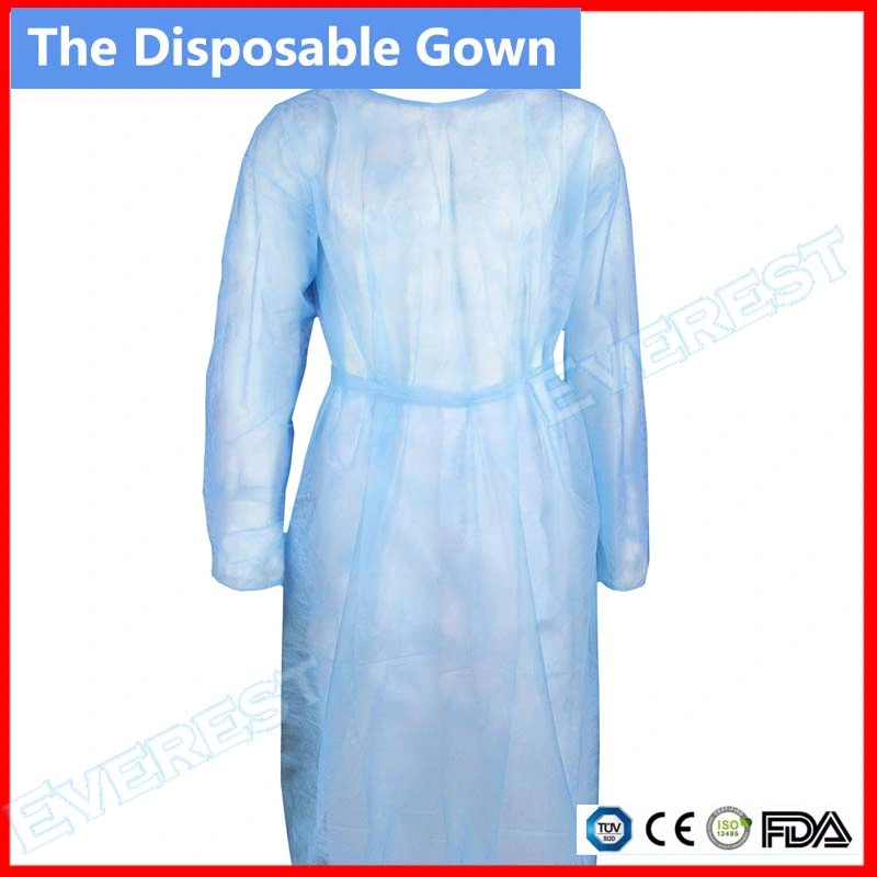 Uso hospitalario Médico Hospital estéril impermeable Protector quirúrgico médica estándar Nonwoven Bata bata quirúrgica desechable