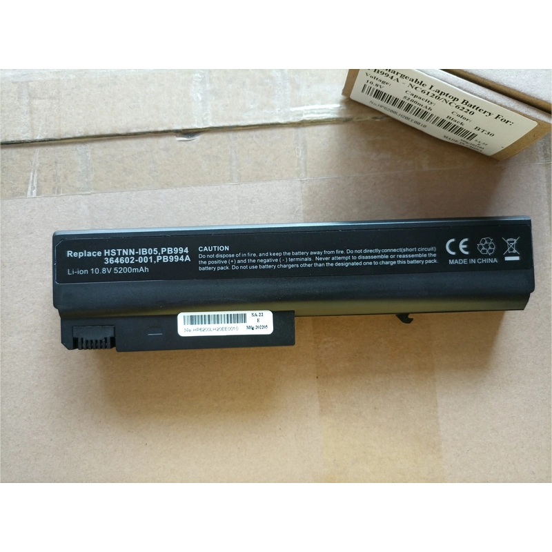 5200mAh batería del portátil para HP/Compaq nc6100 nc6120 nc6220 nc6230 nc6320 nx6325 nx6140 nc6230 nx6140 6710s nc6400.