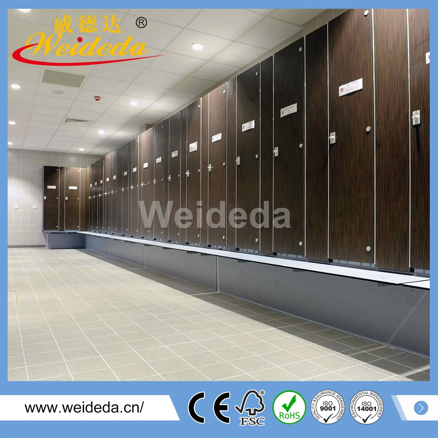 Impresión digital de arte profesional wc Cubcle decorativos en China / Junta de HPL