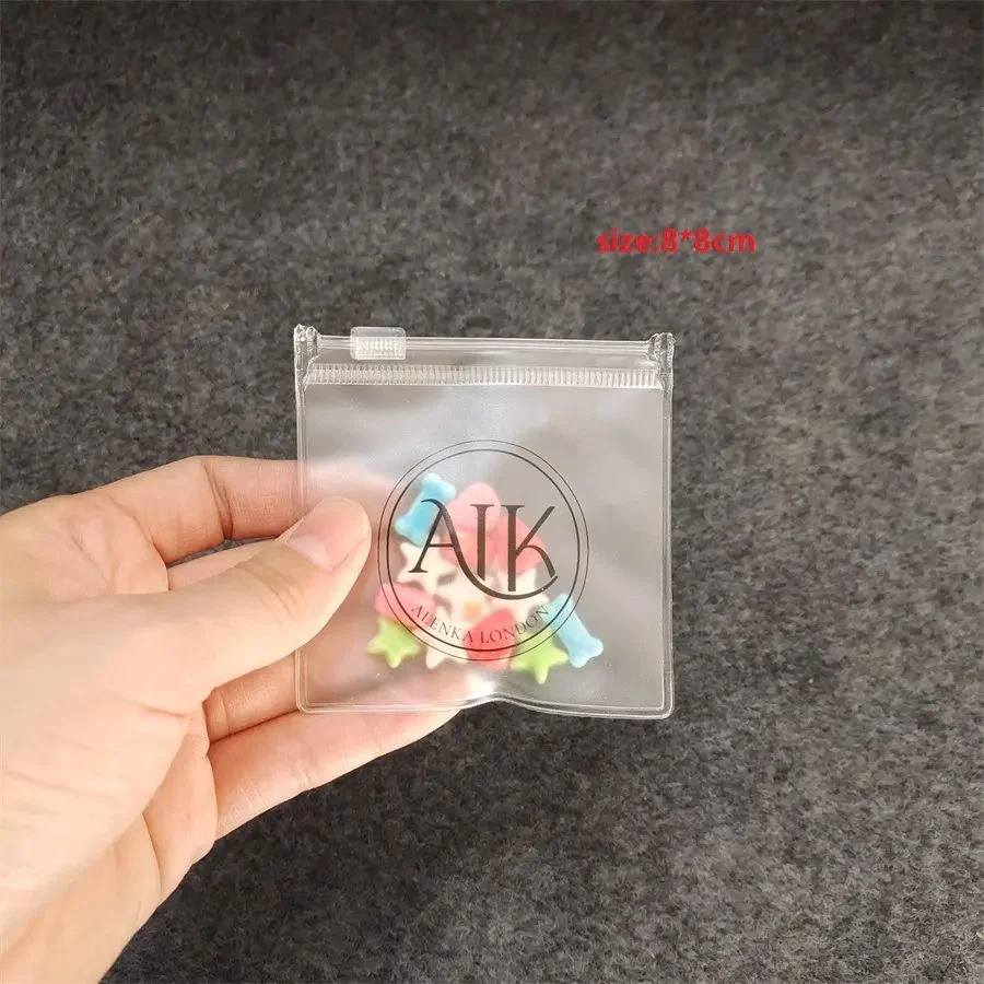 Printing PVC Zipper Bag Cosmetic Jewelry Ring Packaging Ziplock Pouch