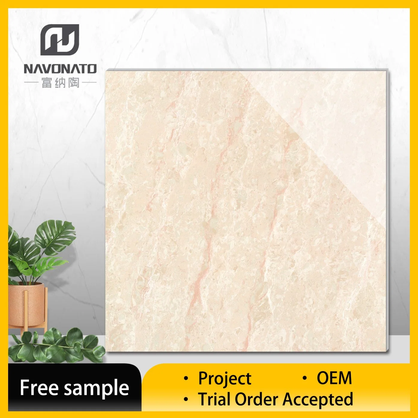 Natural Stone Series Environmental Friendly Polished Porcelain Tiles 24X24 36X36 Inches Floor Tiles