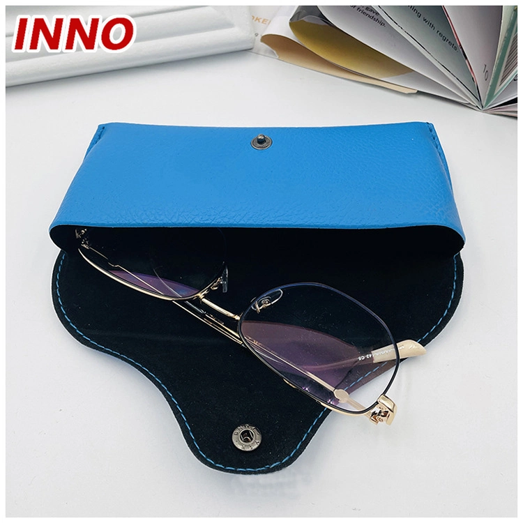 Inno-R006 Manufacturer Wholesale/Supplier Portable PU/PVC Leather Soft Pouch with Full Plastic Bracket for Sunglasses, Logo Customizable