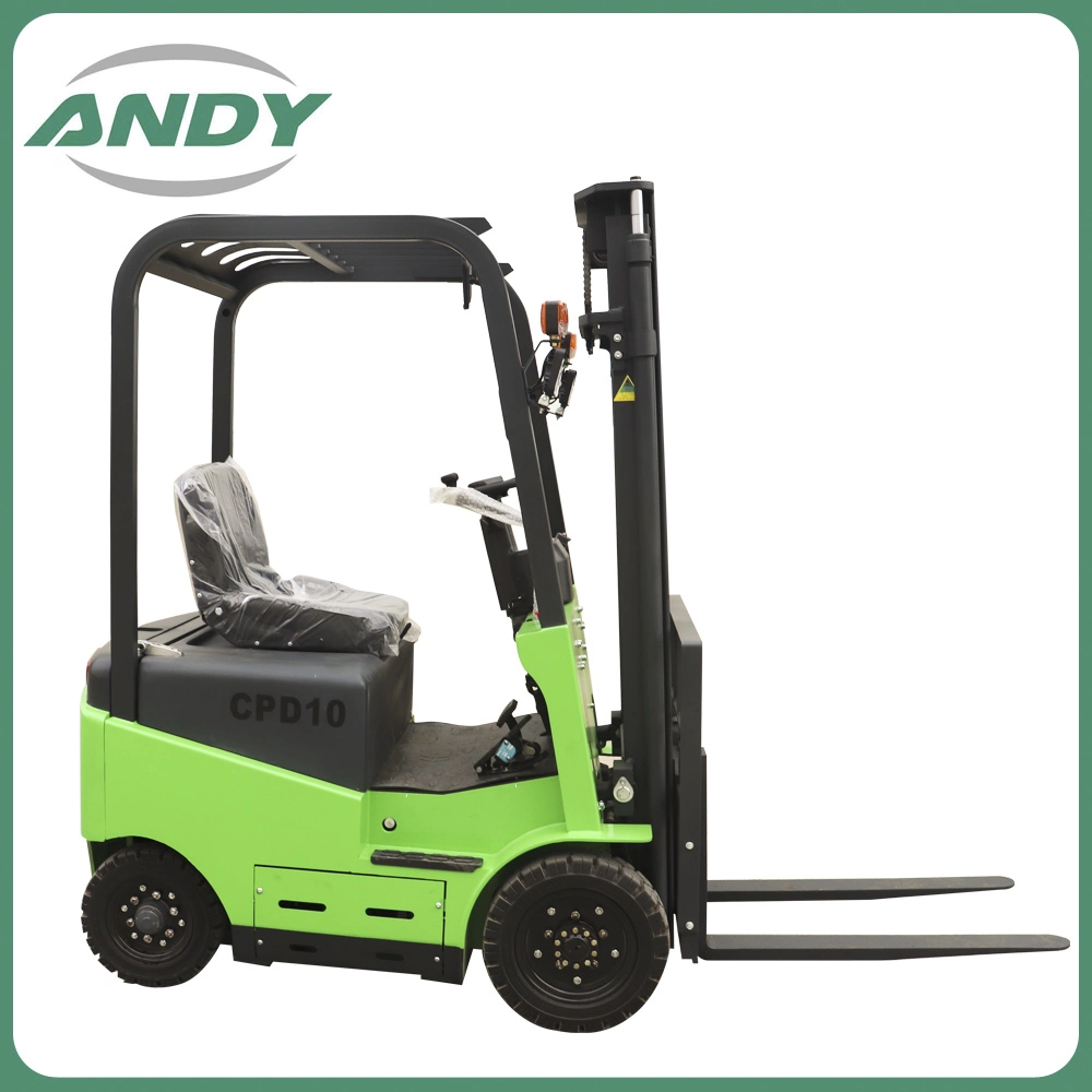 1ton 1000kg Lifting Height 3500mm 3.5m Four Wheel Battery Operated Mini Electric Forklift Equipment