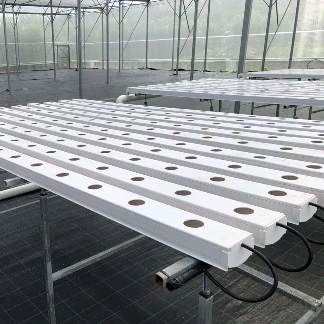 PVC Channel Hydroponic Nft Channel with Holes for Hydroponics Growing System
