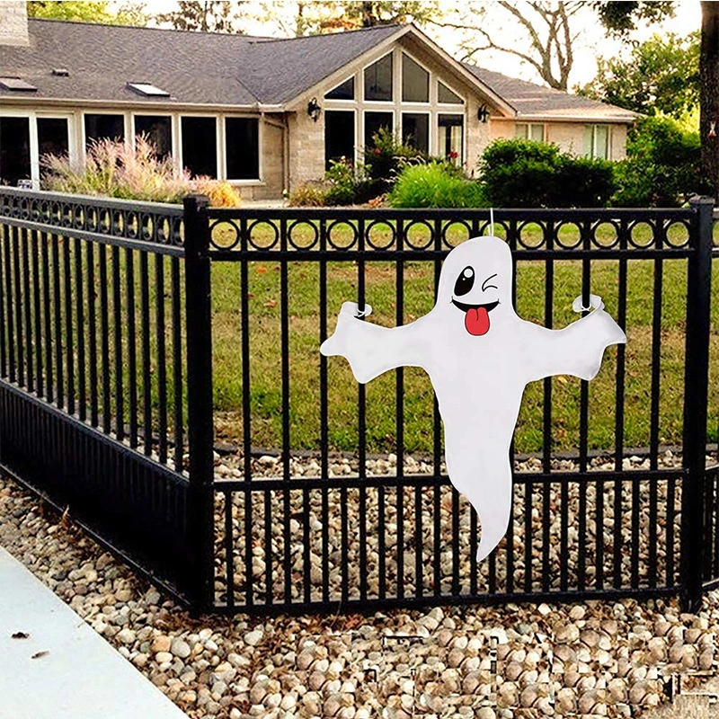 Halloween Decoration White Ghost Flag for Home Yard Outdoor Decor Party Supplies