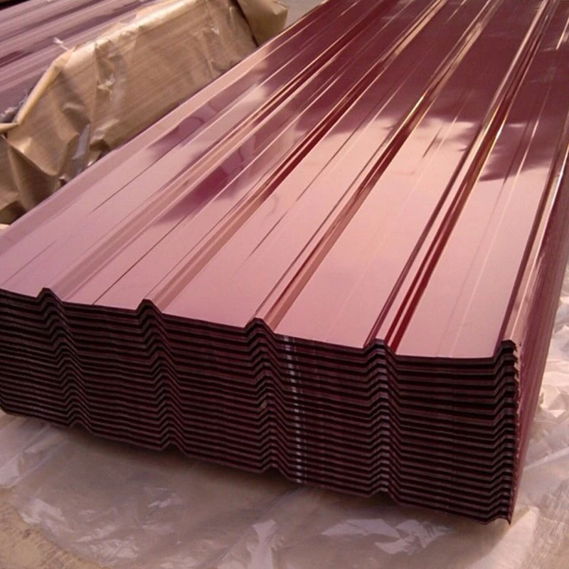 Material de construção SGCC filme de PVC Prepaint PPGI galvanizado o telhado de aço corrugado Sheet