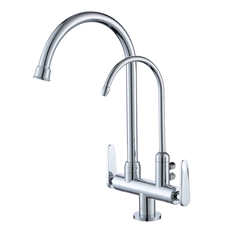 Wall Mounted Traditional Basin Mixer with Ceramic Cartridge and Solid Brass