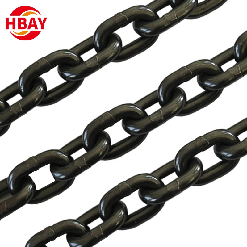 Welded Lifting Chain Black Snow Chain Strong Alloy Steel G80 Chain