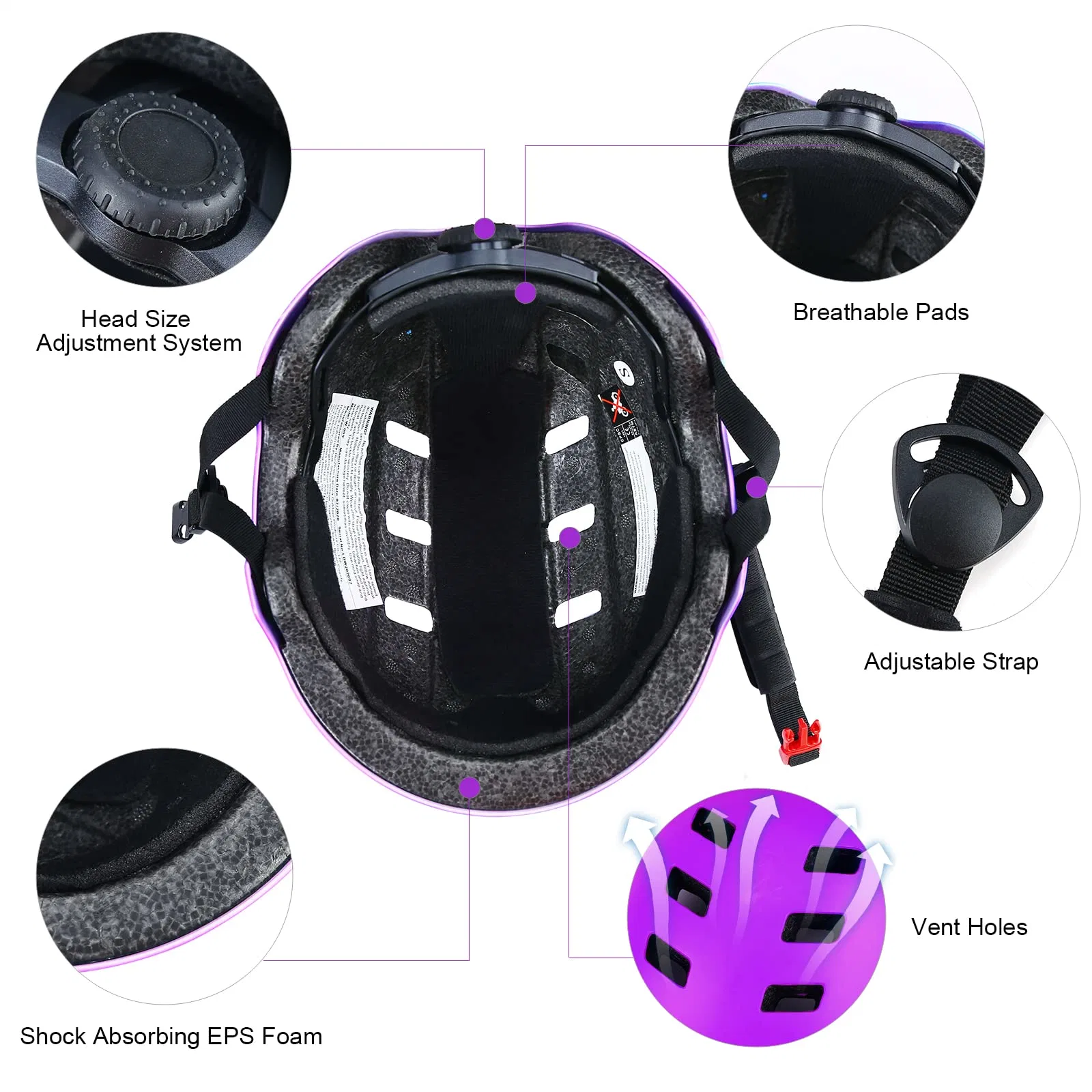 Multi-Sport Scooter Roller Skate Rollerblading Ventilation Teens Youth Kids Bike Helmet