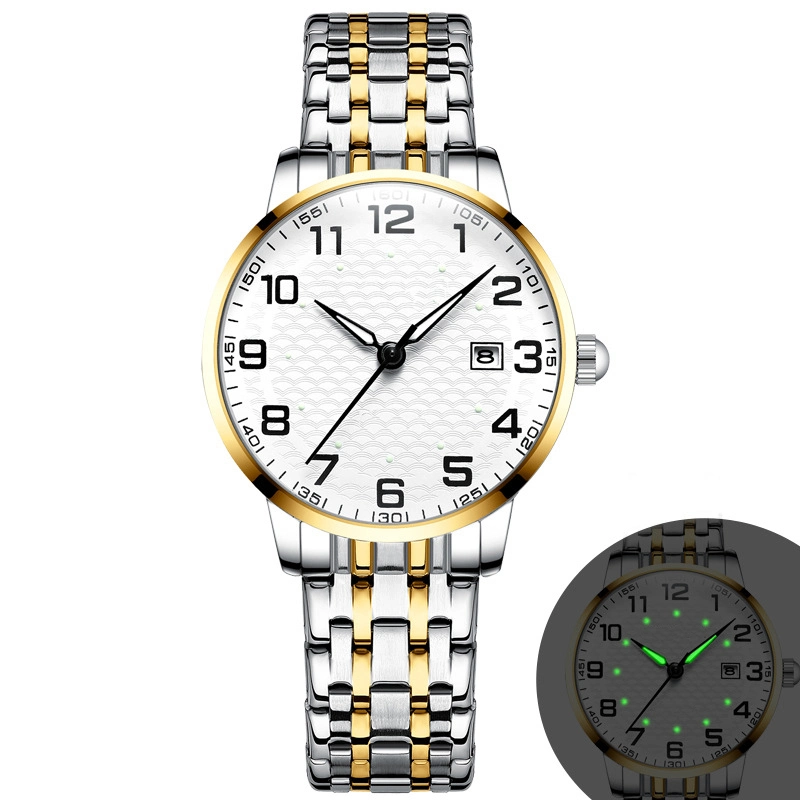 Newest Simple Calendar Quartz Watch Luminous Watches Women Men Quartz