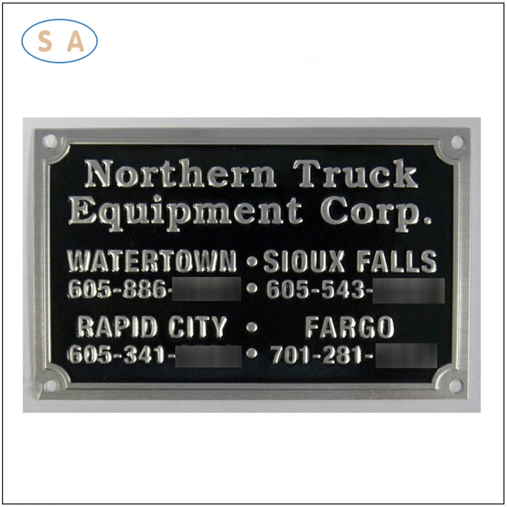 Aluminum Printed Nameplates Chemically Etched Stainless Steel Plate Engraved Logo Label Nameplate