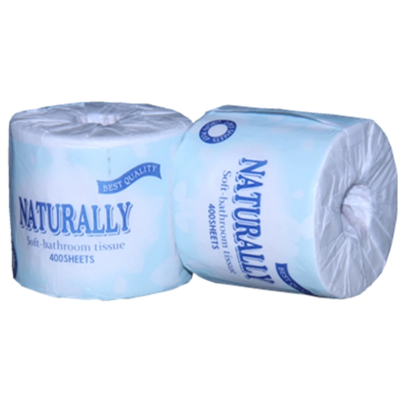 White Comfortable Recycled Pulp Toilet Paper OEM Paper Packaging 2ply 3ply