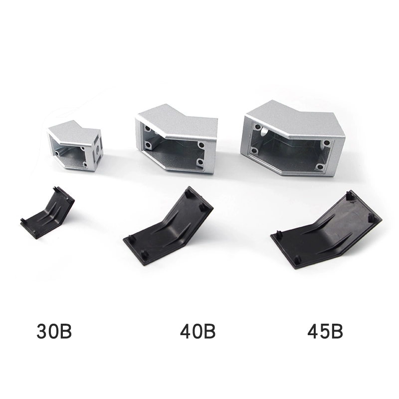 China Manufacturer 45 Degree Support Connector 45b for 45 Series Industrial Aluminum Profile Corner Bracket