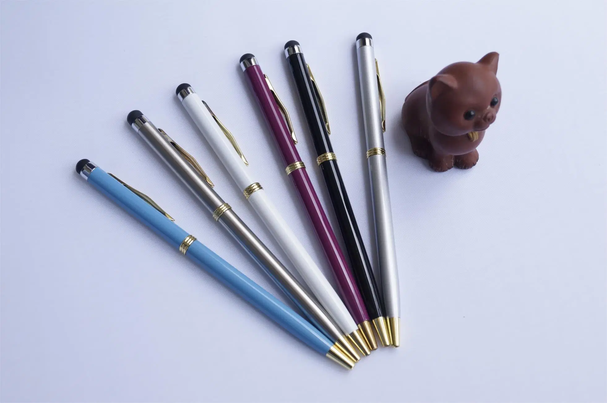 New Design Promotional Pen Custom Logo Ballpoint Pen Stylus Metal Pens with Custom Logo Promotional