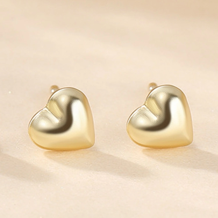 Wholesale/Supplier Jewelry Heart Shape Sterling 925 Silver Without Stone Fashion Stud Earring