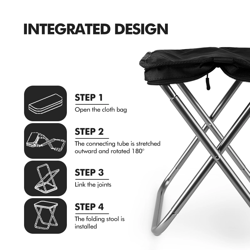 Outdoor Mini Chair Camping Tragbare Faltbare Aluminium Klappbare Angelstuhl Hocker Sitz Wandern Werkzeuge