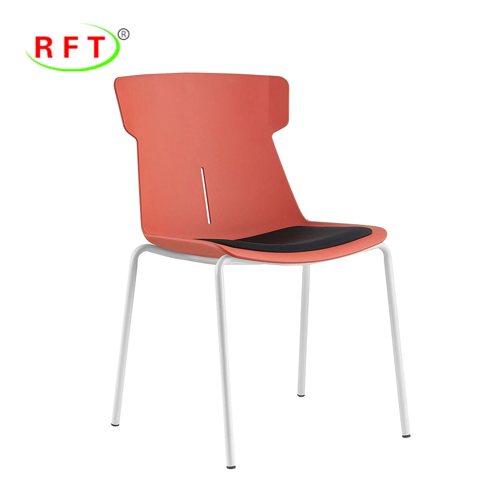 Diseño ergonómico de plástico polipropileno verde apoyo lumbar Metal Leg Cátedra de formación