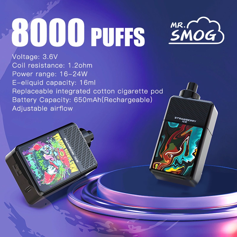 2022 Mayoreo fábrica de Amazon recargable de pañal Bang Bar barato Tiempo de fumar nicotina libre desechable 7000 humo Puff I E VAPE electrónico VAPE Precio