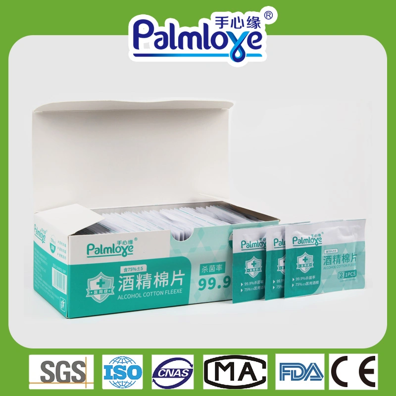 Alcohol Pads with 75% Alcohol Medical Disposable Cleaning Alcohol Wipe Palmlove