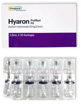 Venta caliente Hyaron Iny 2.5ml precargada*10 jeringas El ácido hialurónico de refuerzo de la piel de la reparación