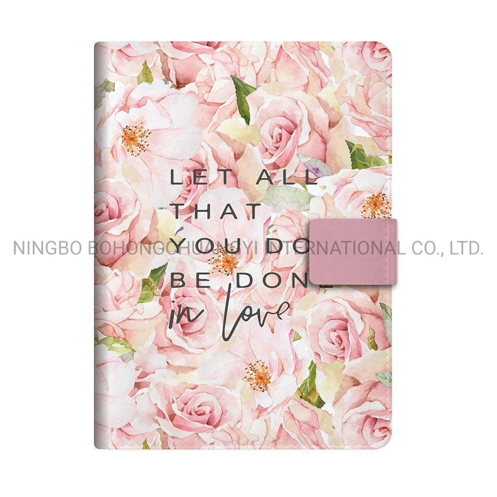 Custom PU Journal Notebook Diarywith Buckle Let All Love