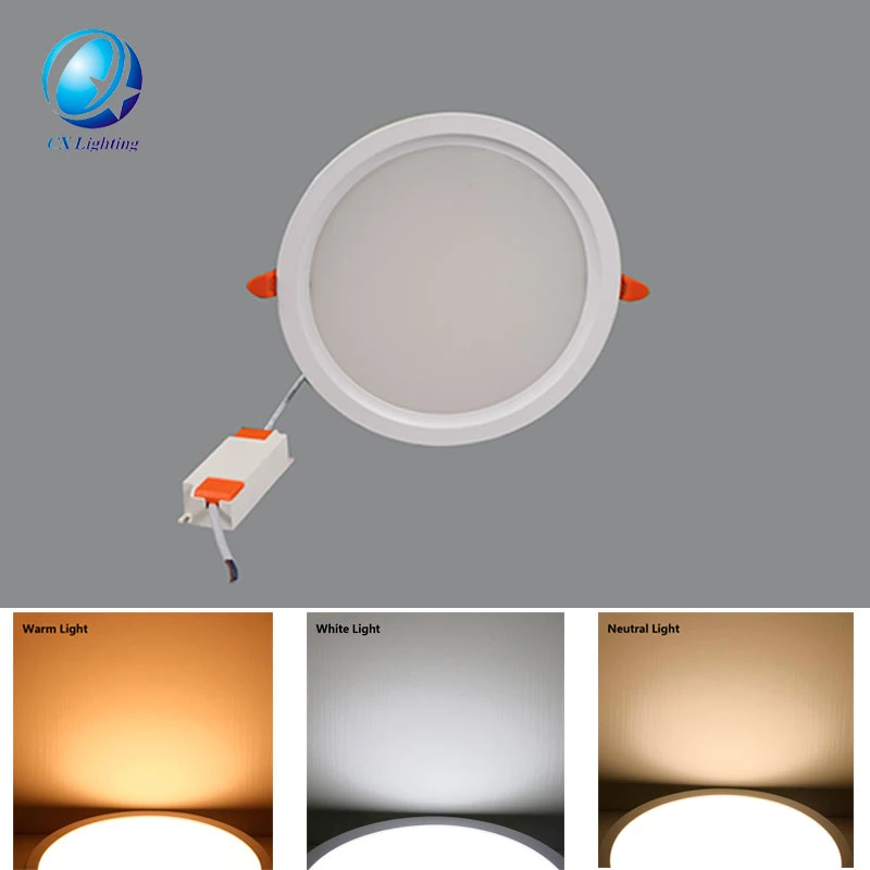 Hot Sale CCT Round LED Panel Light 9W Indoor Lighting Ceiling Light Slim New Embedded