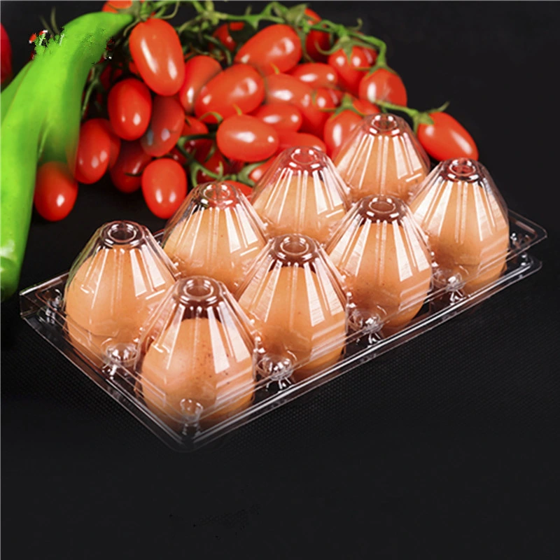 PVC/Pet 8/10/12 Holes Plastic Egg Tray for Sales Can Customized