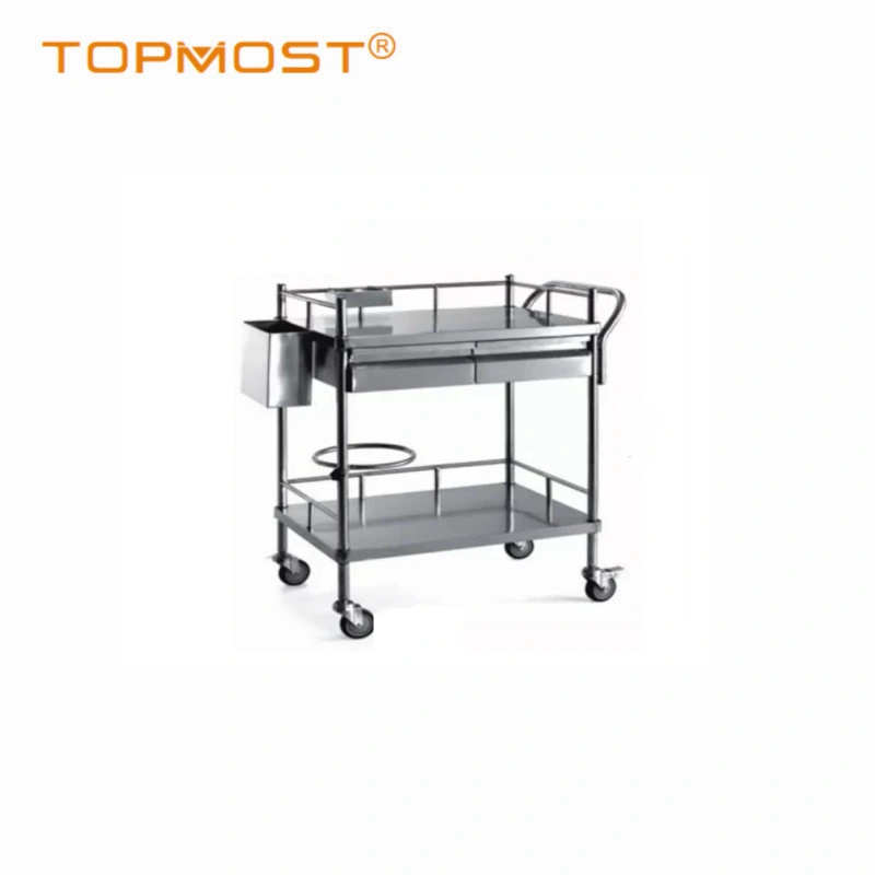 Acero inoxidable ajustable Medical Mayo operación Bandeja Trolley para Hospital