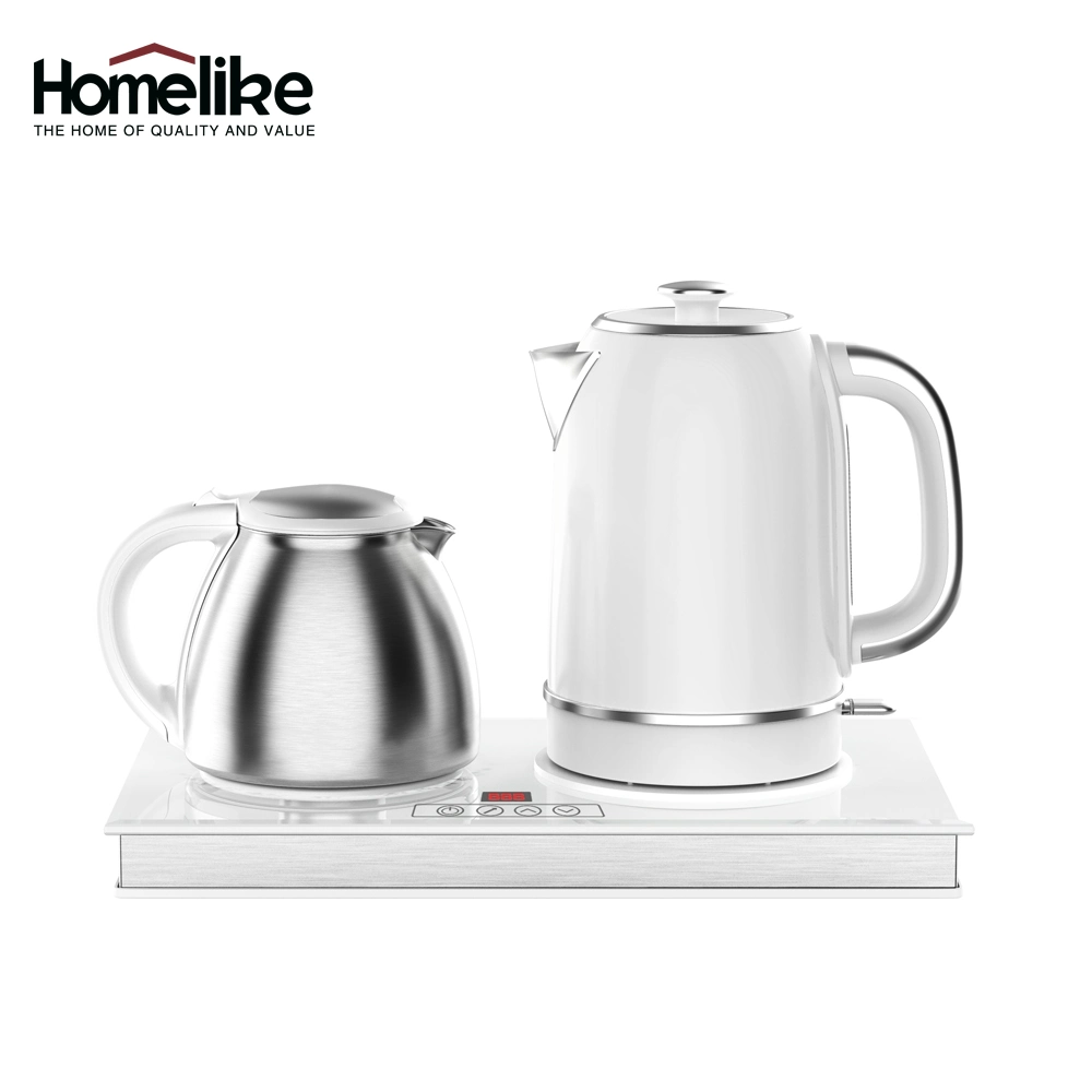 Household Appliance 1.7L LED Display with Touch Control Turkey Electric Stainless Steel 304 Coffee and Tea Tray Set