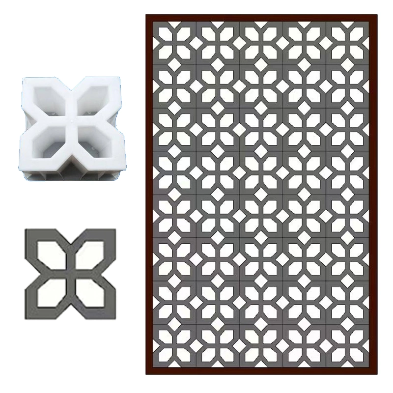 Fence Window Plastic Precast Concrete Block Molds Decorative Window Mouldings