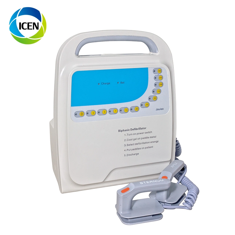 In-C027 Monitor portátil de DEA equipos hospitalarios médicos desfibrilador externo automático