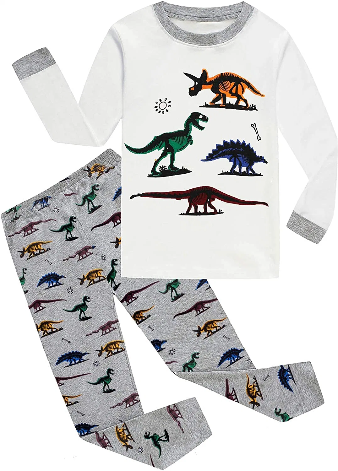 Toddler garçons Pyjama Coton de Monster Truck Kids 2 morceau de DINOSAURES VÊTEMENTS VÊTEMENTS DE NUIT définit Peignoir de chariot