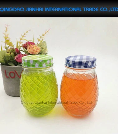 480ml Great Gift Pineapple Style Mason Jar Drinking Glass