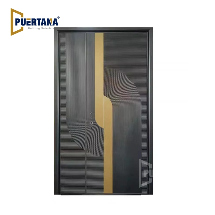 High Insulation Aluminum Glass Front Door Modern Residential Entry Door