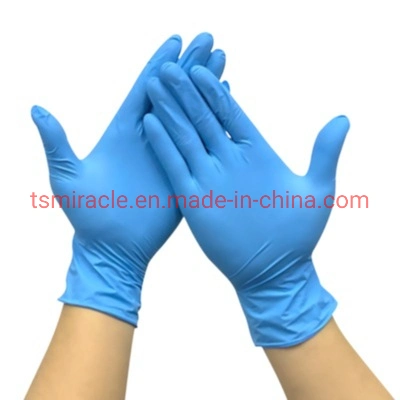 Manufacturer of Biue/White Disposable Powder Free Safety Gloves Laboratory High quality/High cost performance  Nitrile Gloves