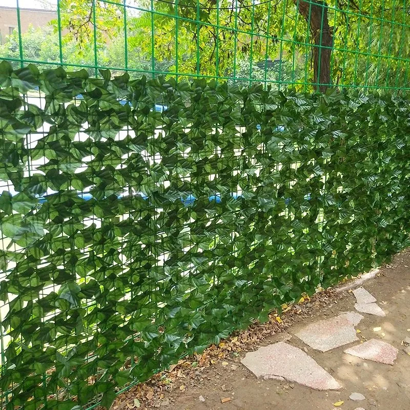 UV Protection Artificial Balcony Green Leaf Fence Roll up Panel IVY Privacy Garden Fence Backyard Home Decor Rattan Plants Wall